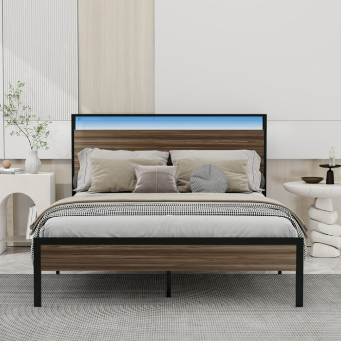 Metal Platform Bed - Chic Decora