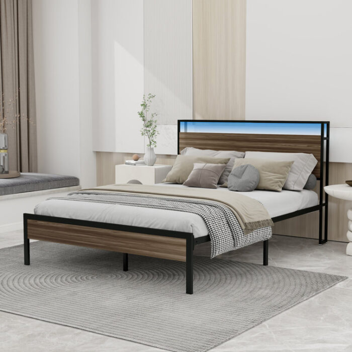 Metal Platform Bed - Chic Decora