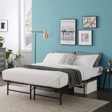 Ballycor Upholstered Metal Bed - Chic Decora