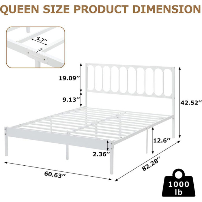 Metal Slat Bed - Chic Decora