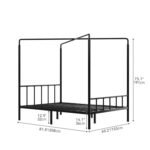 Metal X-shappe Canopy Bed with Two Using Methods - Chic Decora