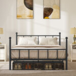 Metal X-shappe Canopy Bed with Two Using Methods - Chic Decora