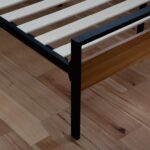 Metal and Wood Platform Bed - Chic Decora