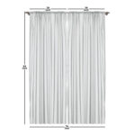 Microfiber Floral Semi-Sheer Rod Pocket Curtain Panels (Set of 2) - Chic Decora