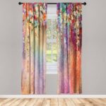 Microfiber Floral Semi-Sheer Rod Pocket Curtain Panels (Set of 2) - Chic Decora