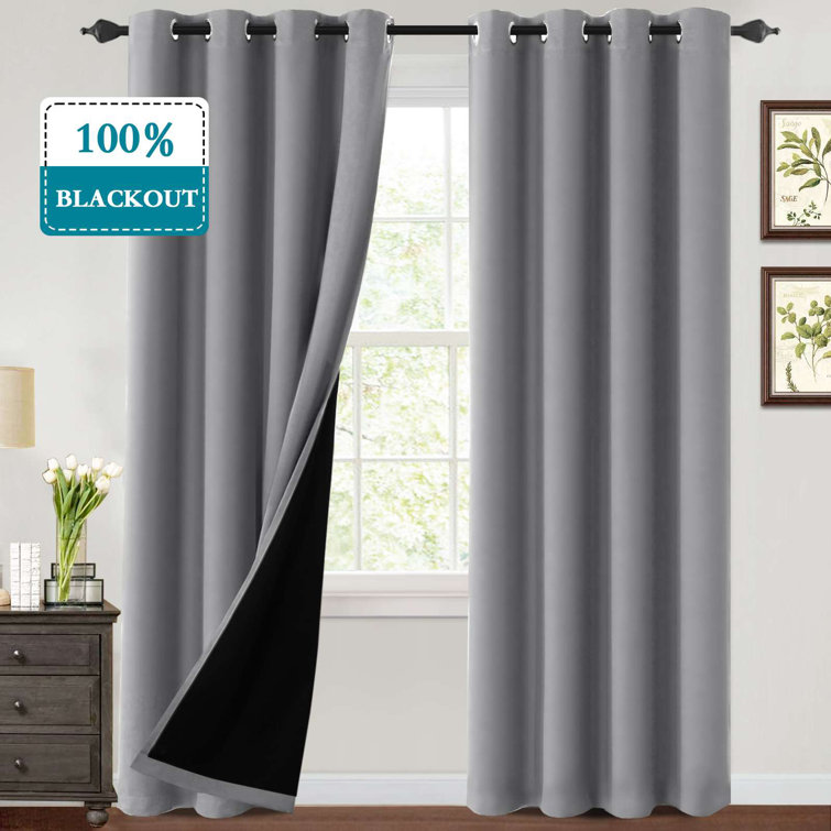 Scotia Polyester Room Darkening Curtain Pair (Set of 2) - Chic Decora