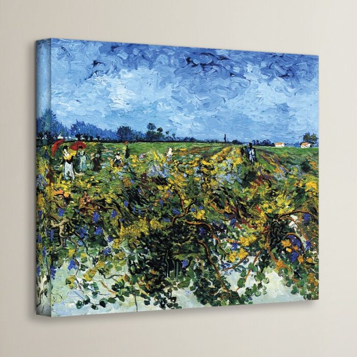 Miko Green Vineyard by Vincent Van Gogh Painting on Canvas - Chic Decora