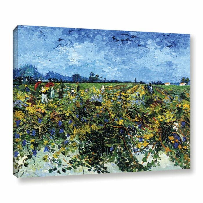 Miko Green Vineyard by Vincent Van Gogh Painting on Canvas - Chic Decora