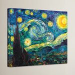 Miko Starry Night by Vincent Van Gogh Graphic Art on Canvas - Chic Decora