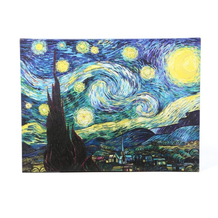 Miko Starry Night by Vincent Van Gogh Graphic Art on Canvas - Chic Decora