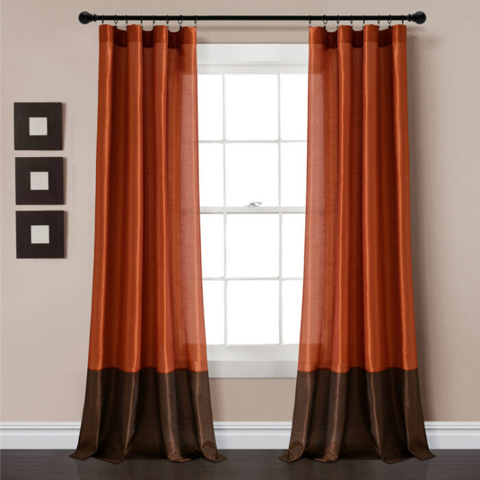 Milione Fiori Polyester Semi Sheer Curtain Pair (Set of 2) - Chic Decora