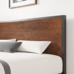 Millbrook Solid Wood board with Metal Frame Bed - Chic Decora