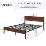 Millbrook Solid Wood board with Metal Frame Bed - Chic Decora