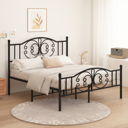 Miloud Metal Open-Frame Bed - Chic Decora