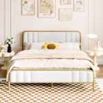 Ming Upholstered Platform Bed - Chic Decora