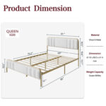 Ming Upholstered Platform Bed - Chic Decora