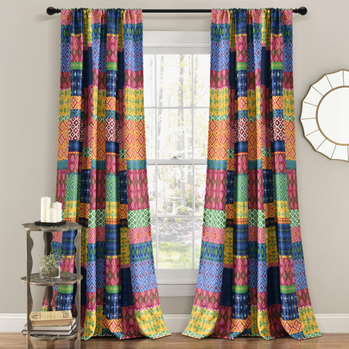 Misha Polyester Room Darkening Curtain Pair (Set of 2) - Chic Decora