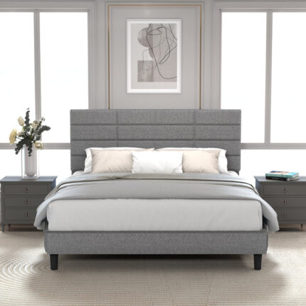 Mobolaji Upholstered Platform Bed - Chic Decora