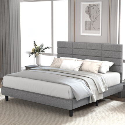 Beauviore Upholstered Platform Bed - Chic Decora