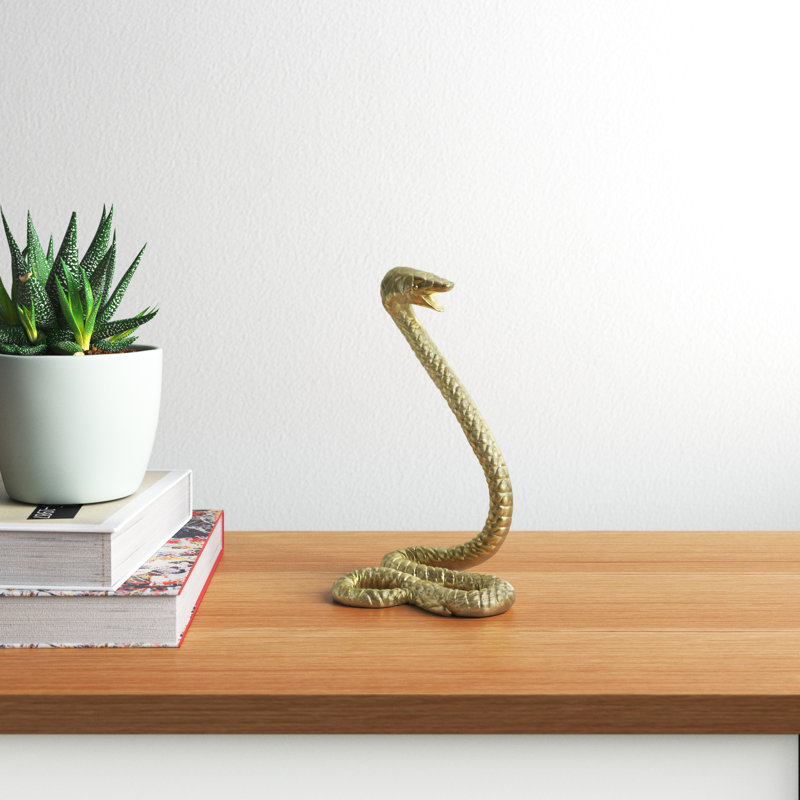 Modern Glam Fake Snake Sculpture and Figurine - Chic Decora