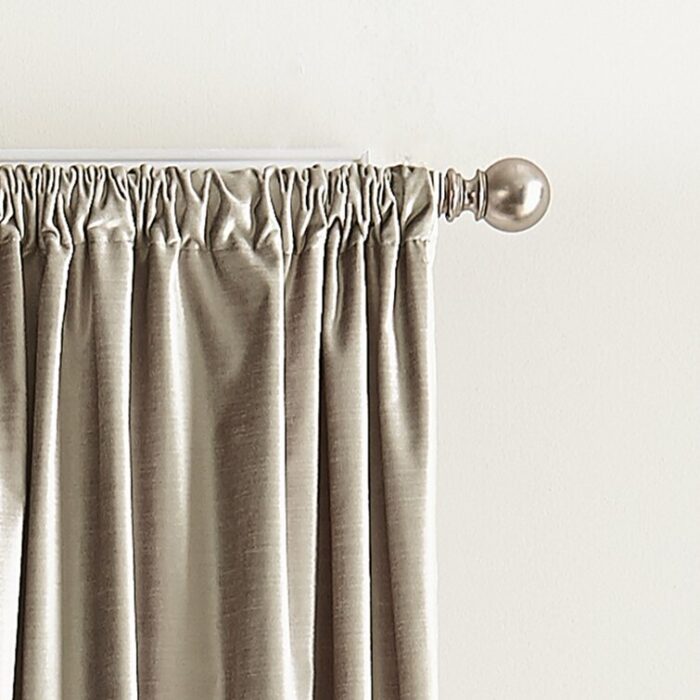 Modern Knotted Velvet Solid Room Darkening Rod Pocket Curtain Panels (Set of 2) - Chic Decora