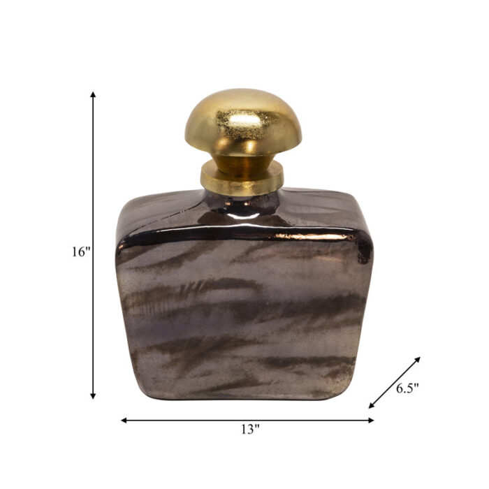 Modern Masculine Glass Decanter with Knob - Chic Decora