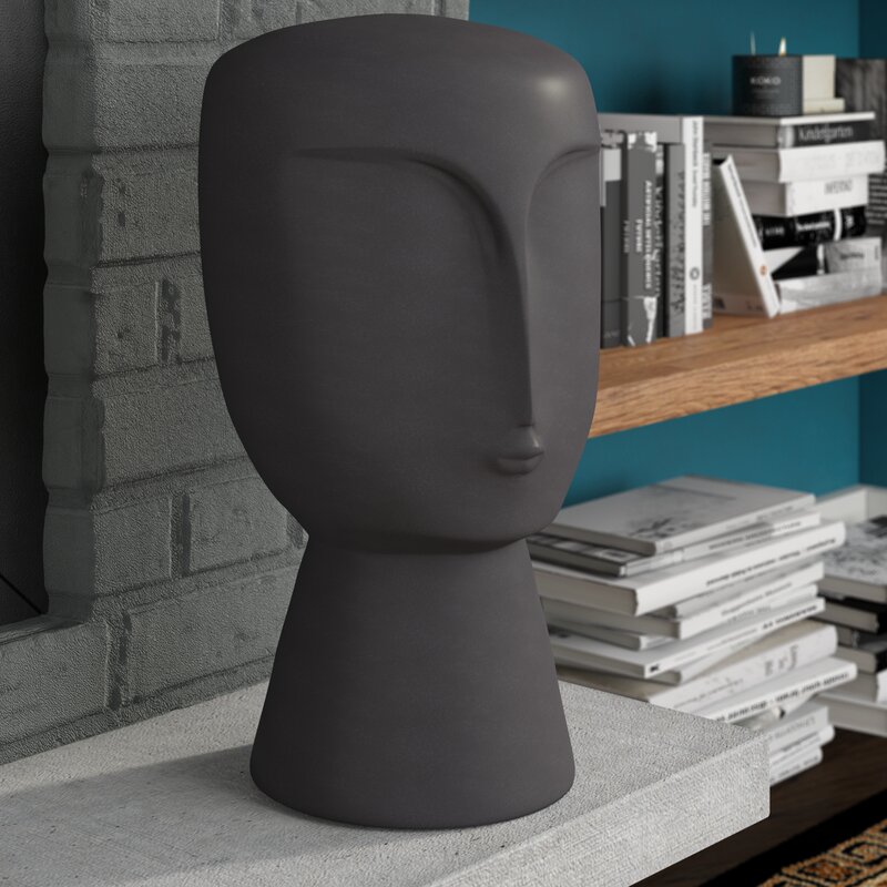 Modernist Bust-Matte Black - Chic Decora