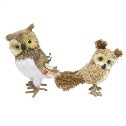 Modlin Owl Sisal Figurine Décor - Chic Decora