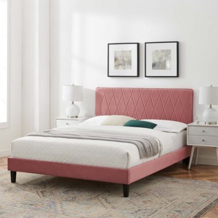 Modway Phillipa Performance Velvet Platform Bed - Chic Decora