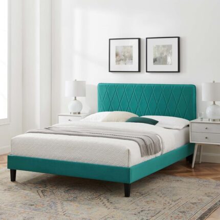 Modway Phillipa Performance Velvet Platform Bed - Chic Decora