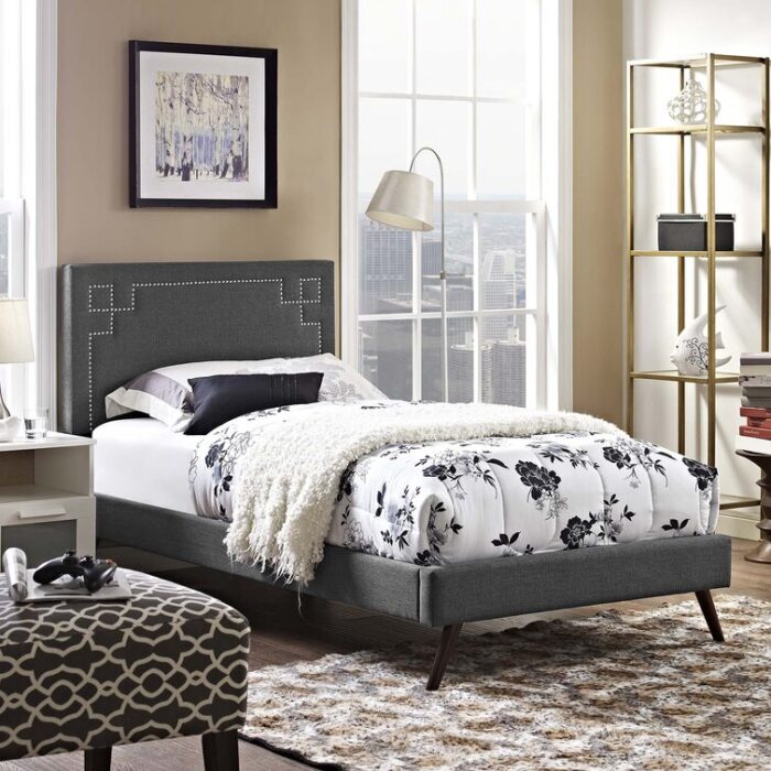 Modway Ruthie Platform Bed with Round Splayed Legs - Chic Decora