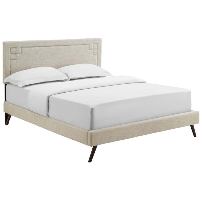 Modway Ruthie Platform Bed with Round Splayed Legs - Chic Decora