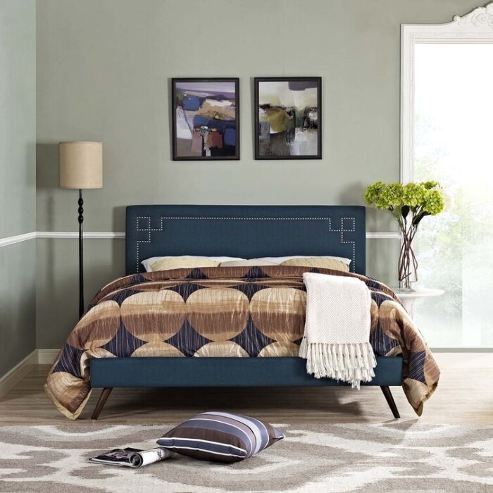 Modway Ruthie Platform Bed with Round Splayed Legs - Chic Decora