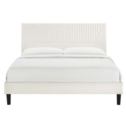 Olita Elegant Upholstered Bed Frame with Tufted Headboard - Chic Decora