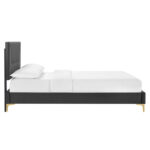 Modway Yasmine Channel Tufted Performance Velvet Platform Bed - Chic Decora