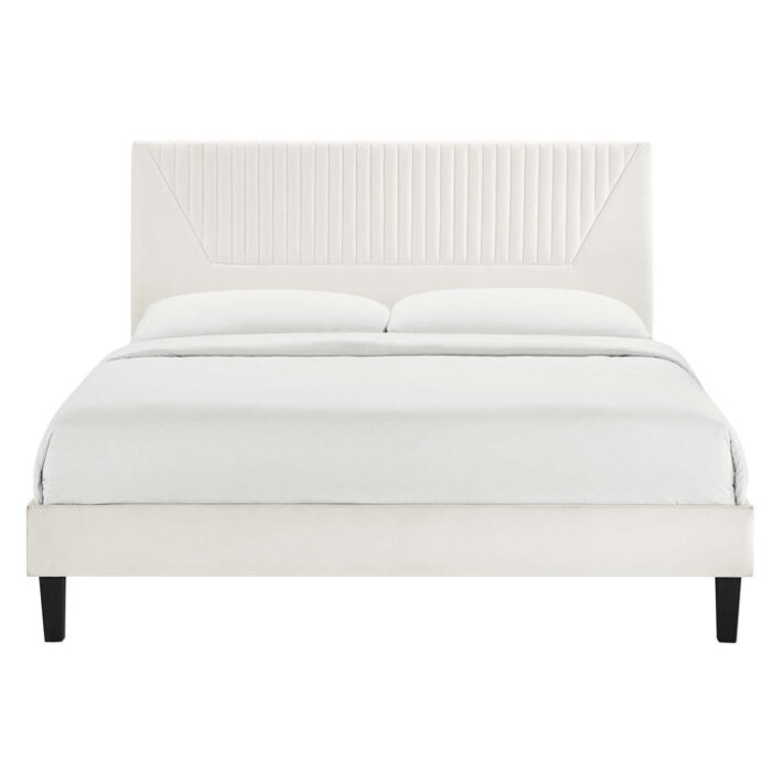 Modway Yasmine Channel Tufted Performance Velvet Platform Bed - Chic Decora