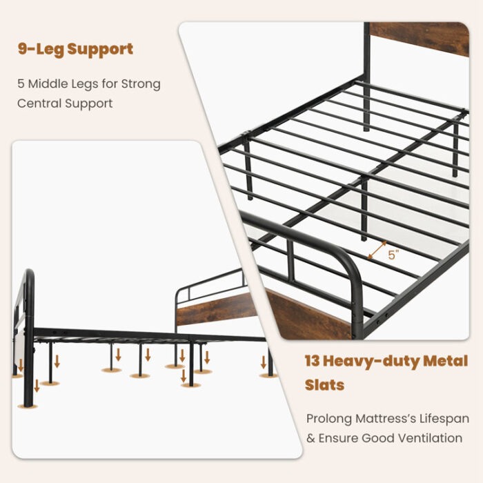 Mohler Metal Open-Frame Bed - Chic Decora