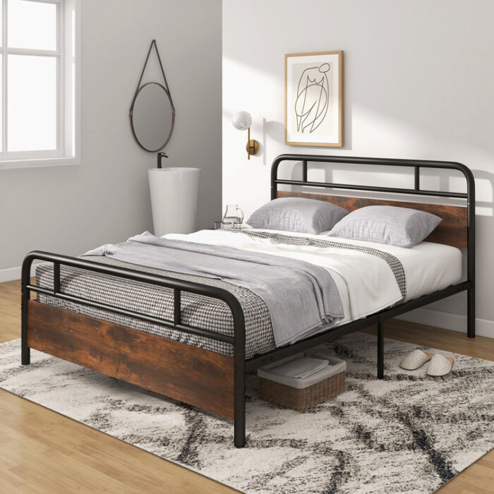 Mohler Metal Open-Frame Bed - Chic Decora