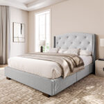 Monserat Bed Frame with Headboard 4 Storage Drawers - Chic Decora