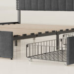 Montijo Upholstered Bed Frame with Storage Drawers - Chic Decora