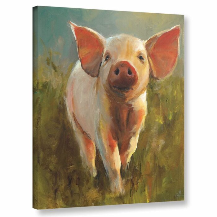 Morning Pig by Cari J. Humphry Print on Canvas - Chic Decora