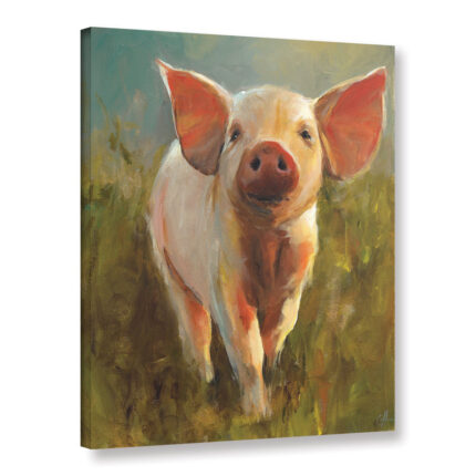 Morning Pig by Cari J. Humphry Print on Canvas - Chic Decora