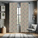 Moroccan Patchwork Semi-Sheer Rod Pocket Curtain Panels (Set of 2) - Chic Decora