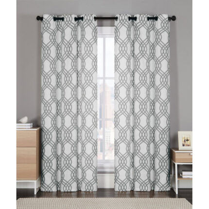 Clare Cotton Semi Sheer Curtain Pair (Set of 2) - Chic Decora