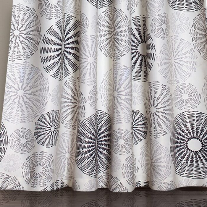 Multi Circles Polyester Room Darkening Curtain Pair (Set of 2) - Chic Decora