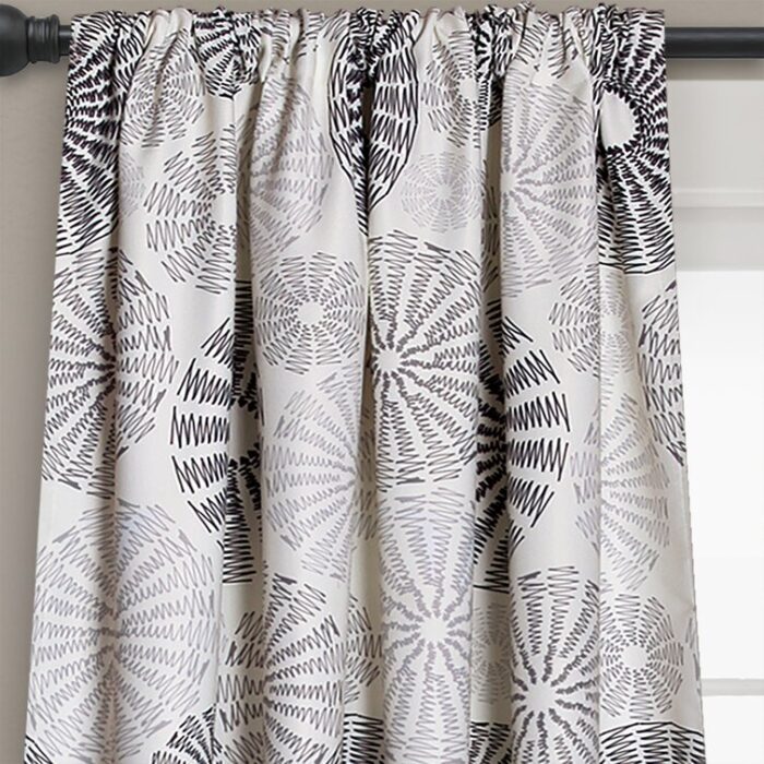 Multi Circles Polyester Room Darkening Curtain Pair (Set of 2) - Chic Decora