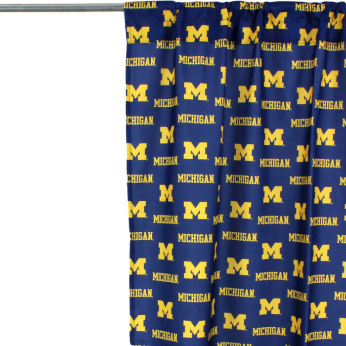 NCAA Polyester Room Darkening Curtain Pair (Set of 2) - Chic Decora