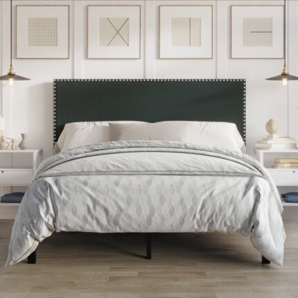 Alaja Queen Size Upholstered Bed Frame with Charging Station and Storage Headboard - Chic Decora