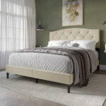 Nahiem Upholstered Platform Bed - Chic Decora