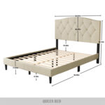 Nahiem Upholstered Platform Bed - Chic Decora